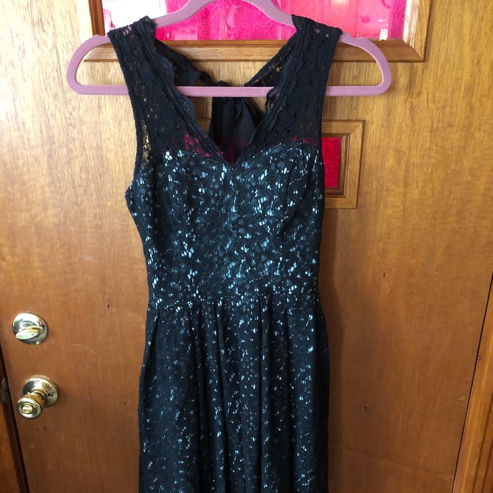 Chichi dress black with turquoise used